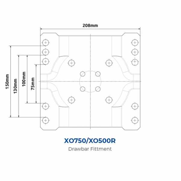 XO750B Jockey Wheel drawbar fitment