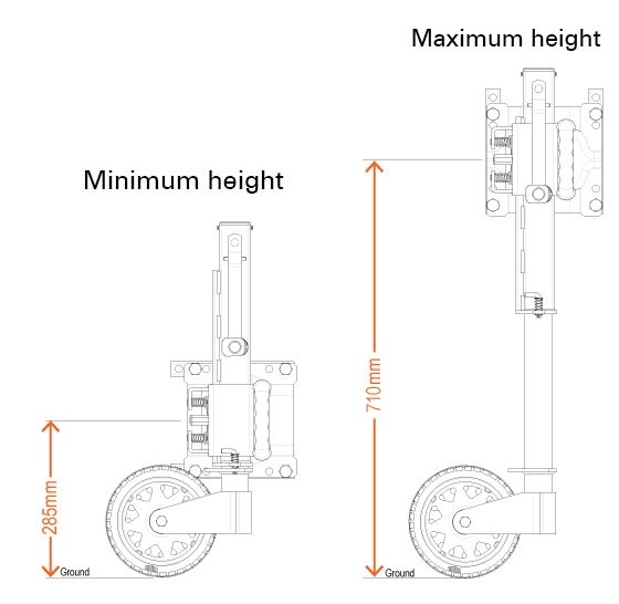 JOCKEY WHEEL - ZINC