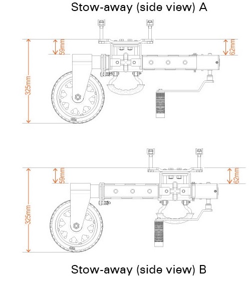 JOCKEY WHEEL - ZINC