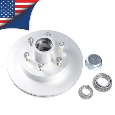 ventilated disc rotor with usa flag at the top left corner