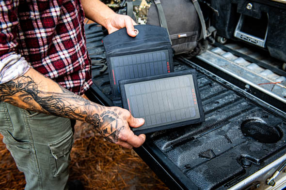 Mini Portable Solar Bundle power pad on trailer