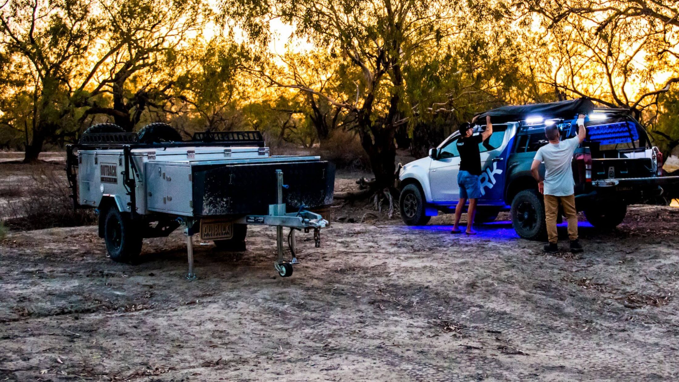 Campsite at sunset