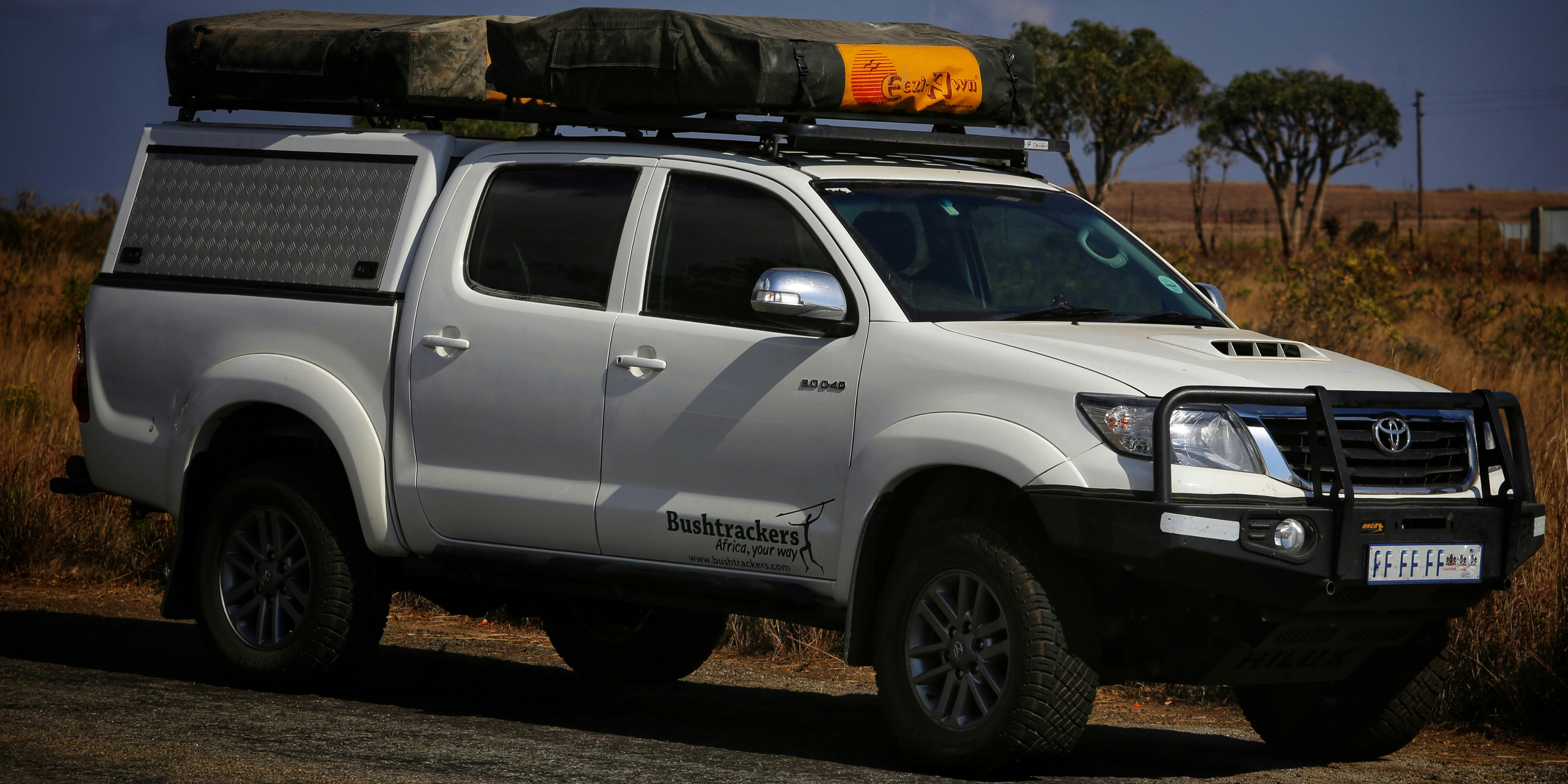 Toyota hilux with tub canopy set up