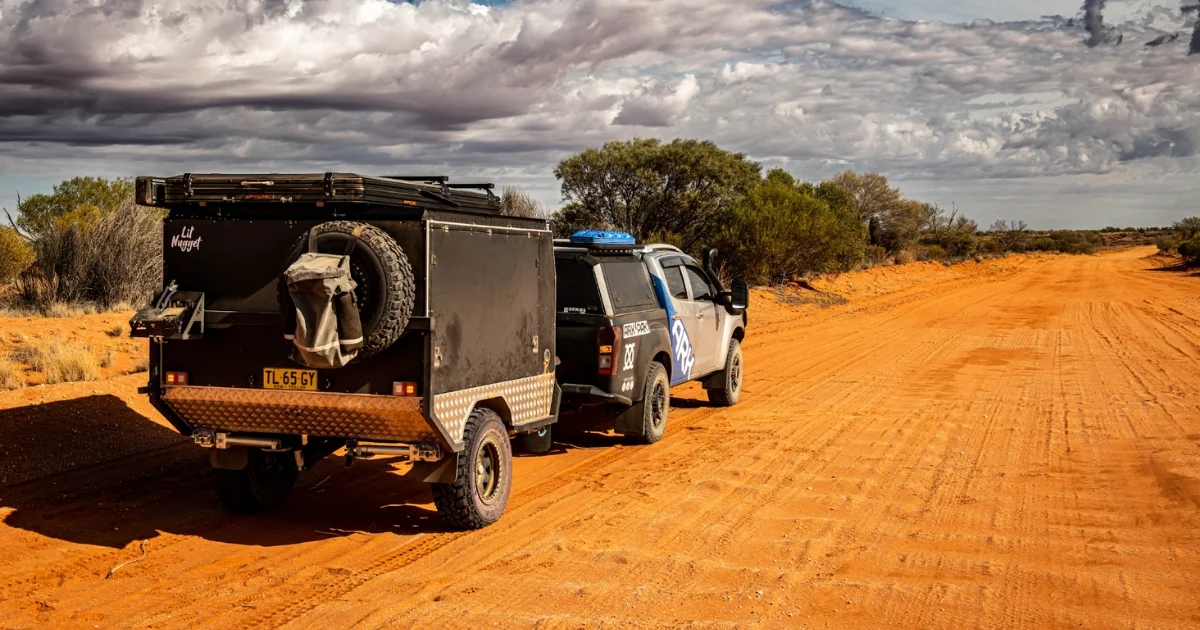 Ark camper trailer off-roading